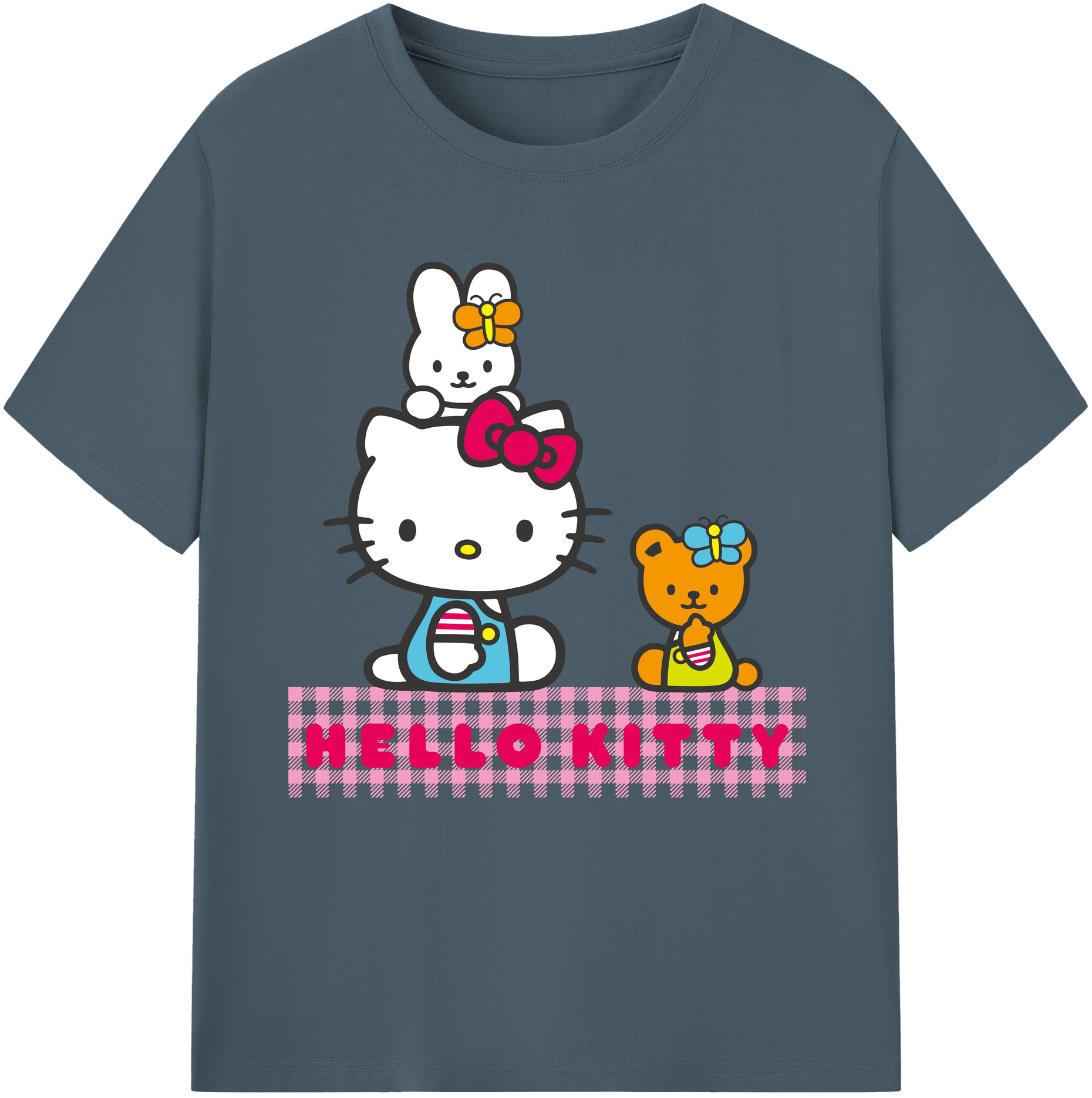 （画像用） Hello Kitty ハローキティ 綿100％半袖Tシャツ（フロントプリント）